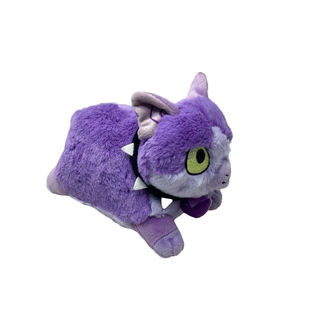 Squishable Phlox Plague Cat Plush 12 Inch Purple Kitty 2022 Yellow Green Eyes